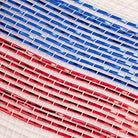 Shop For 10" Poly Deco Mesh Ribbon: Deluxe Stripe Patriotic at Michelle's aDOORable Creations
