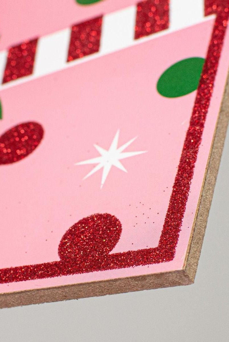 Shop For 10" Wooden Elf Sign: Pink Merry Christmas at Michelle's aDOORable Creations