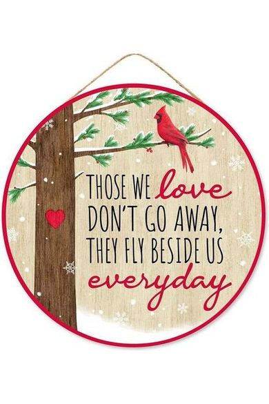 10" Wooden Round Sign: They Fly Beside Us - Michelle's aDOORable Creations - Wooden/Metal Signs