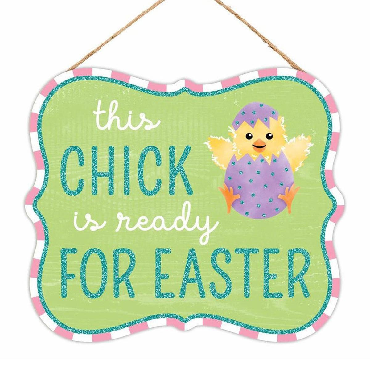 Shop For 10" Wooden Sign: Glitter Chick Is Ready at Michelle's aDOORable Creations