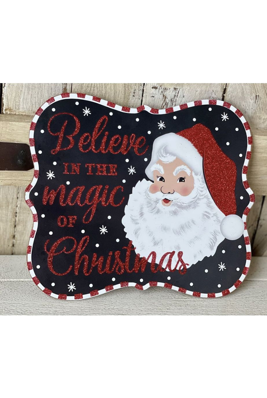 10" Wooden Sign: Magic of Christmas (Black) - Michelle's aDOORable Creations - Wooden/Metal Signs