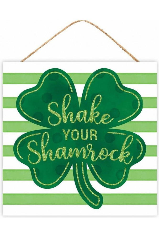 10" Wooden Sign: Shake Your Shamrock - Michelle's aDOORable Creations - Wooden/Metal Signs