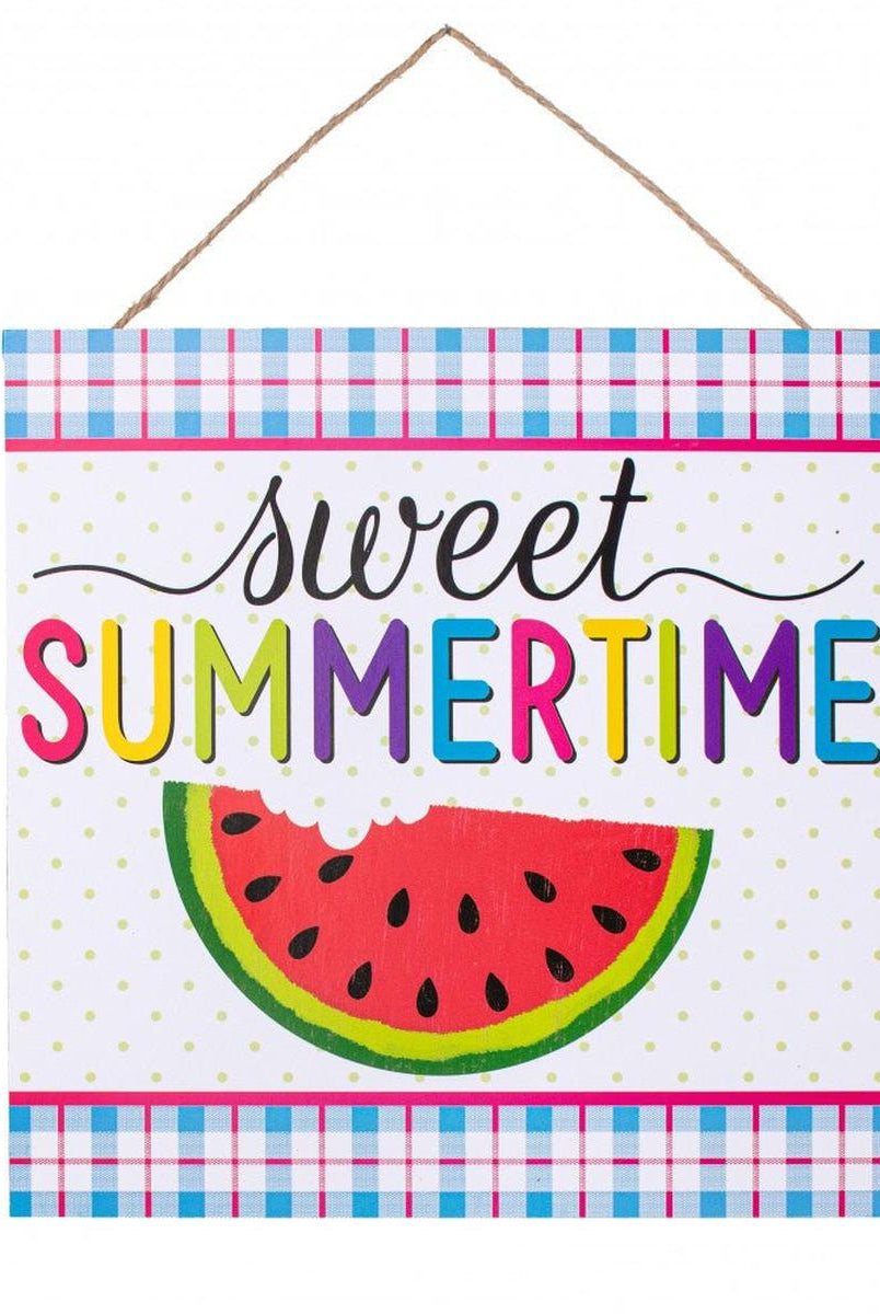 Shop For 10" Wooden Sign: Sweet Summertime/Watermelon at Michelle's aDOORable Creations