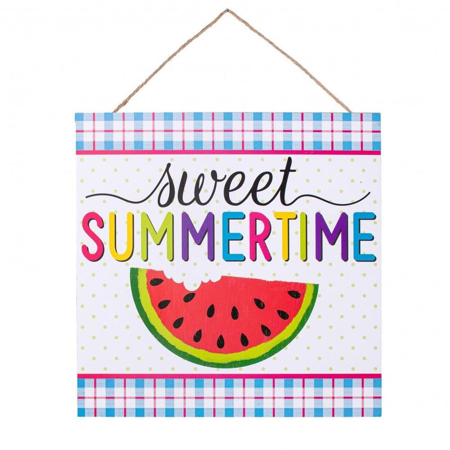 Shop For 10" Wooden Sign: Sweet Summertime/Watermelon at Michelle's aDOORable Creations