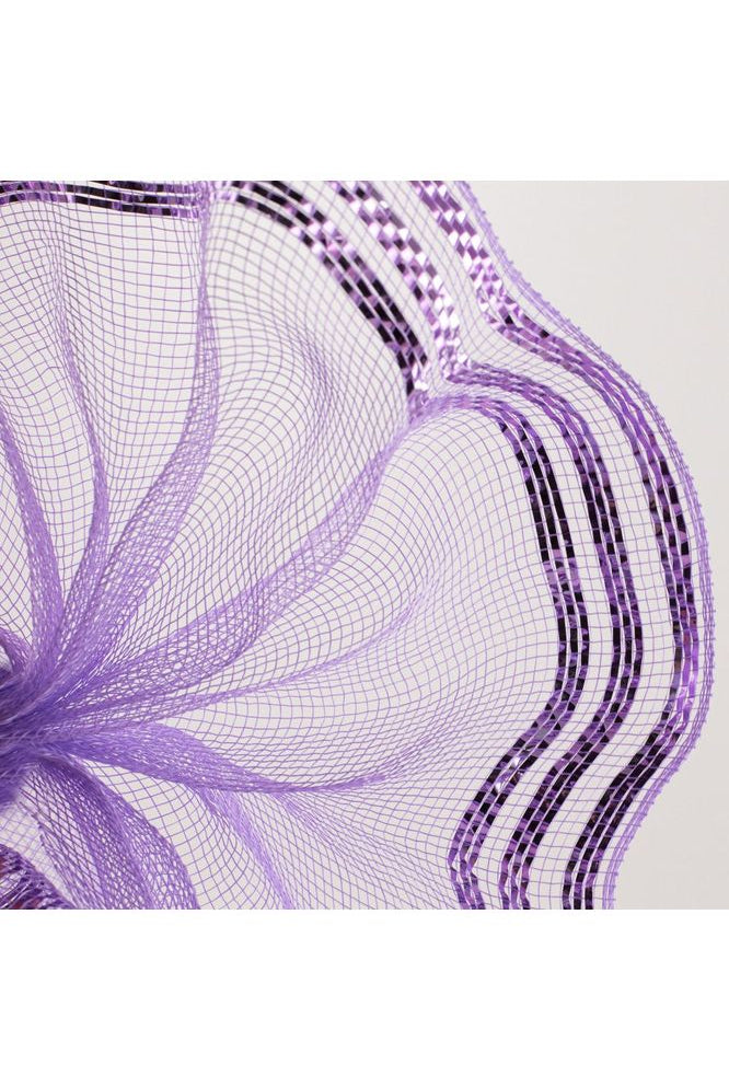 10.25" Border Stripe Metallic Mesh: Lavender - Michelle's aDOORable Creations - Poly Deco Mesh