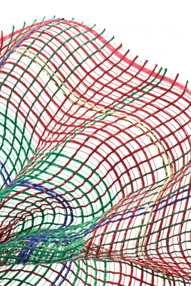 Shop For 10.5" Faux Jute Plaid Mesh Ribbon: Red/Green/Blue (10 Yards) at Michelle's aDOORable Creations