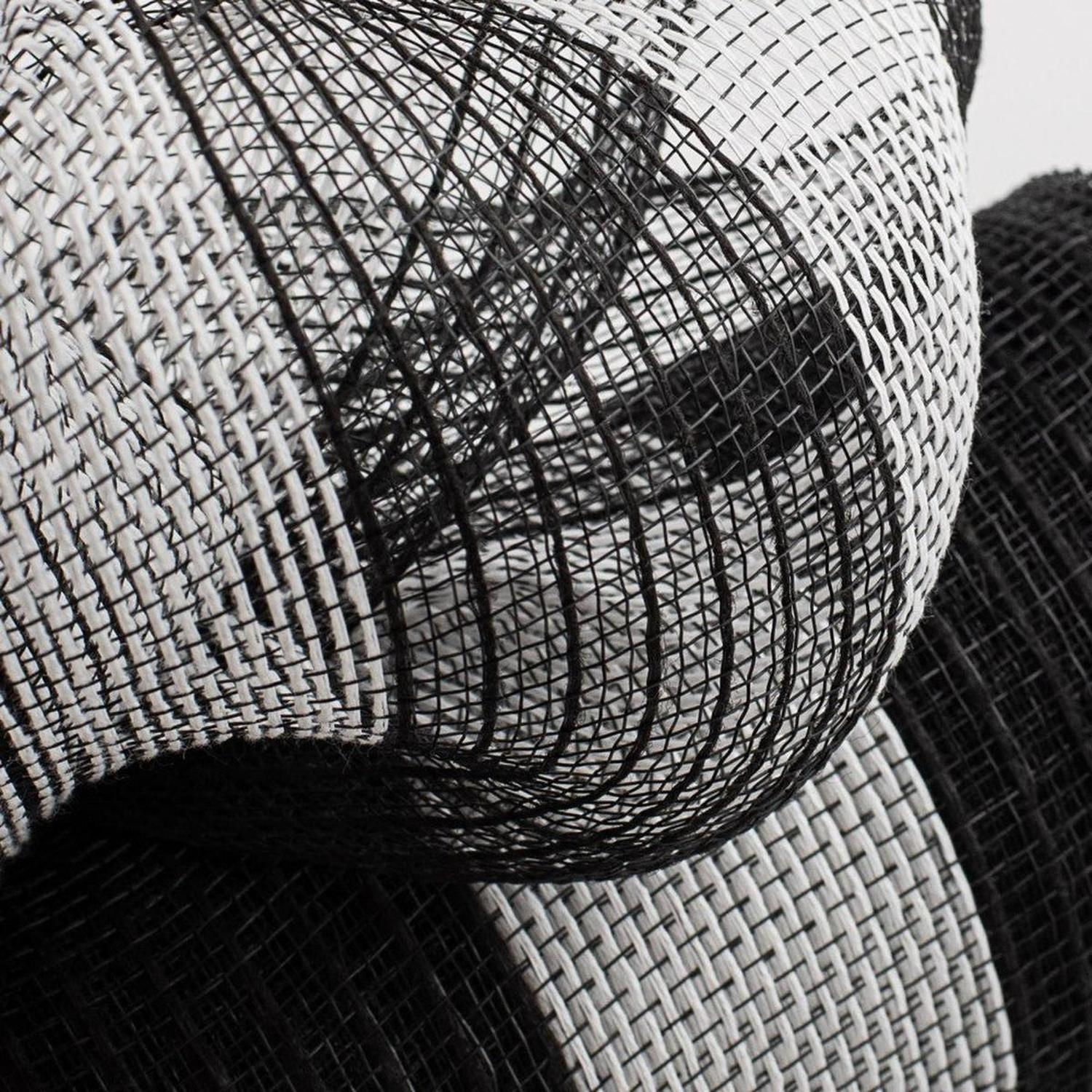 Shop For 10.5" Poly Jute Deco Mesh Ribbon: Black & White (10 Yards) at Michelle's aDOORable Creations