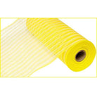 Shop For 10.5" Poly Jute Deco Mesh Ribbon: Yellow & Cream at Michelle's aDOORable Creations