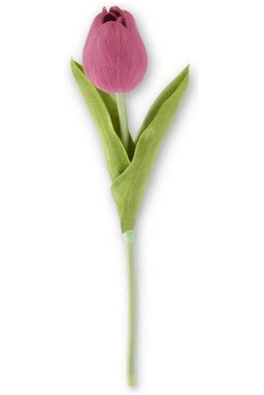 10.5" Realistic Touch Tulip: Fuchsia - Michelle's aDOORable Creations - Sprays and Picks