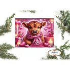 Shop For 10in Waterproof Sign: Valentine Baby Highland Cow at Michelle's aDOORable Creations