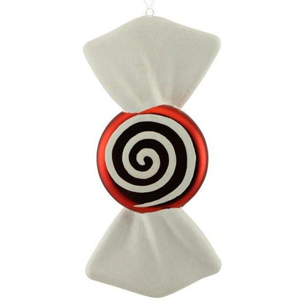 Shop For 11" Round Candy Swirl Ornament (Red) at Michelle's aDOORable Creations
