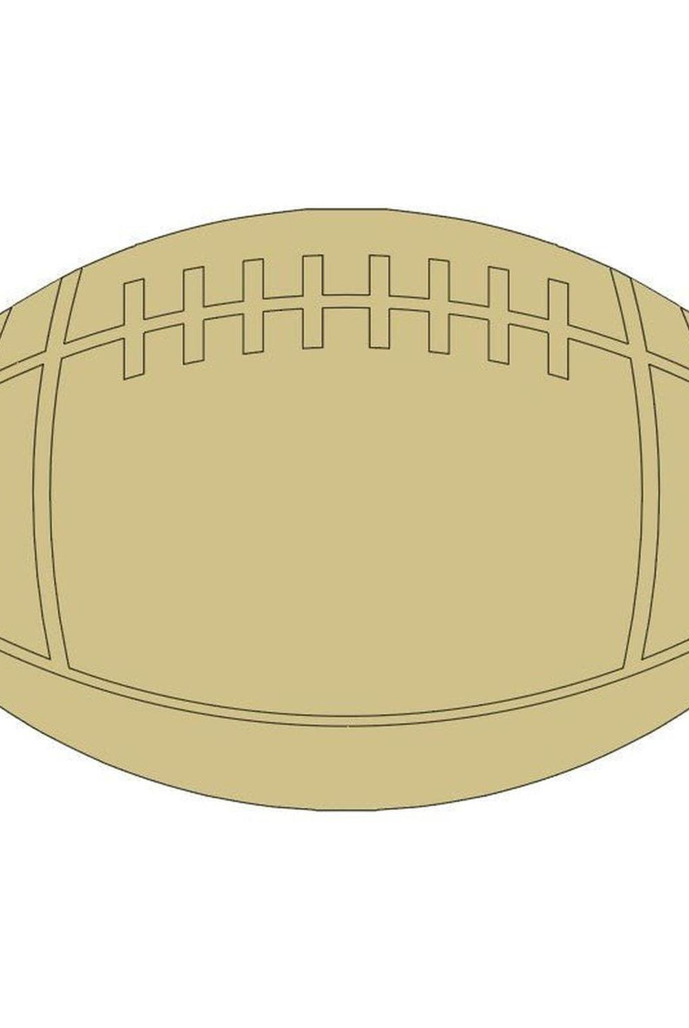 11" Unpainted MDF Football Cutout