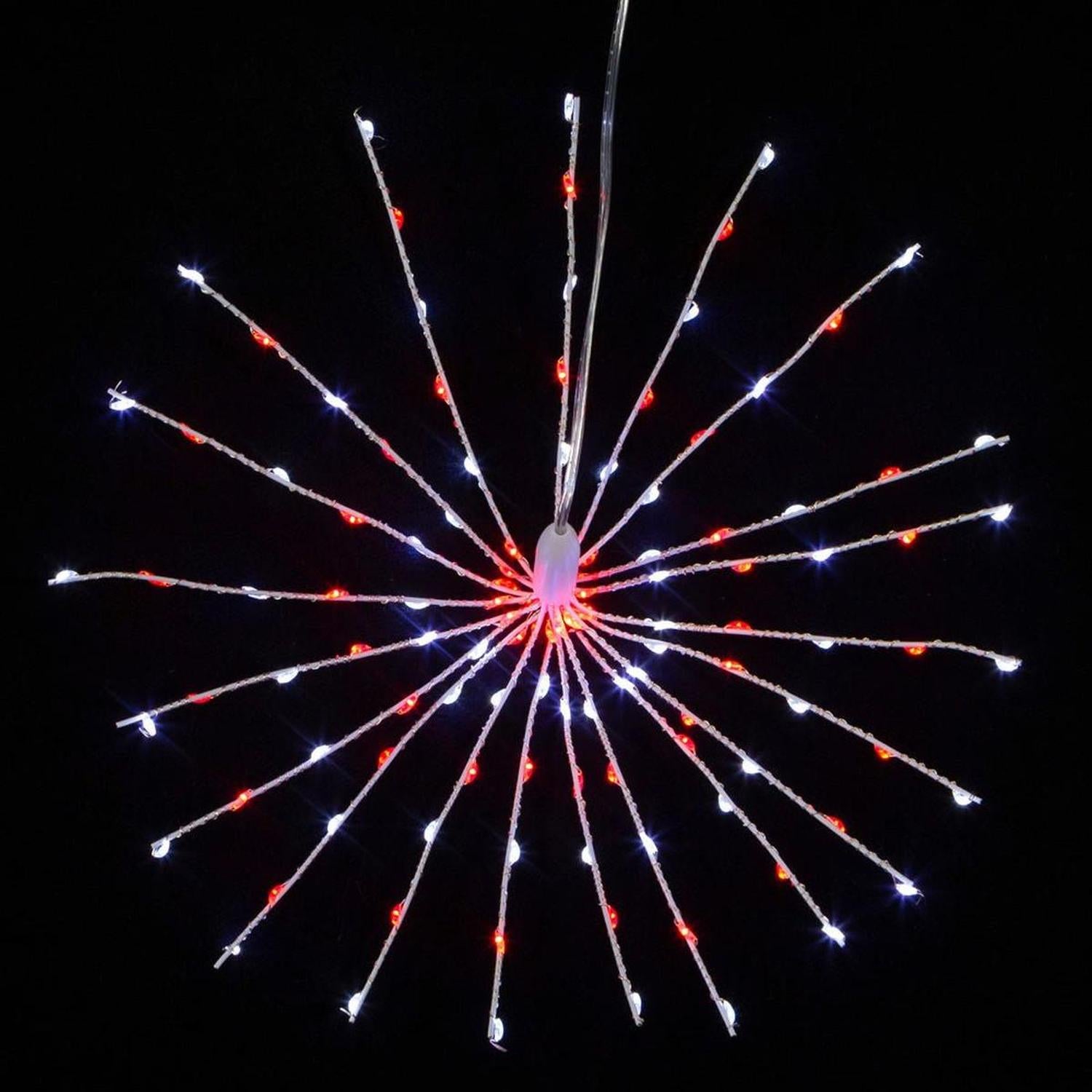 Shop For 11.8" 120 Light Red and Pure White Starburst at Michelle's aDOORable Creations