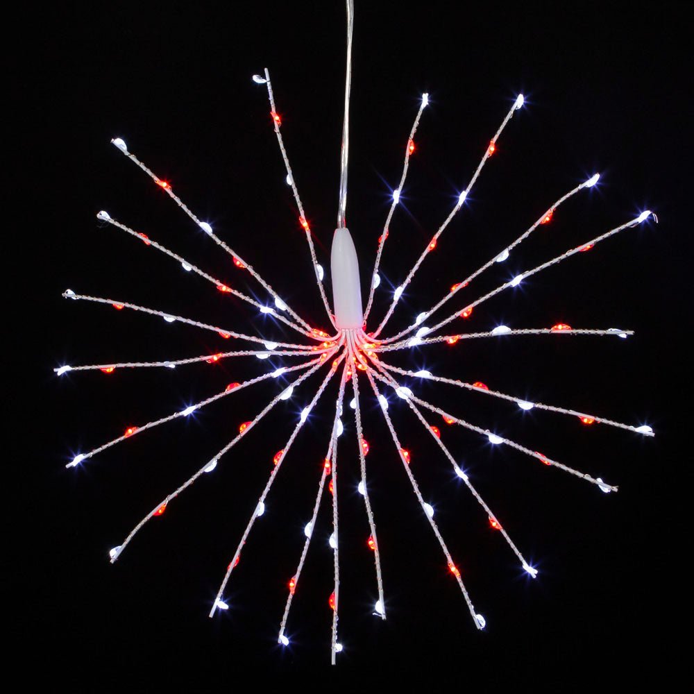 Shop For 11.8" 120 Light Red and Pure White Starburst at Michelle's aDOORable Creations