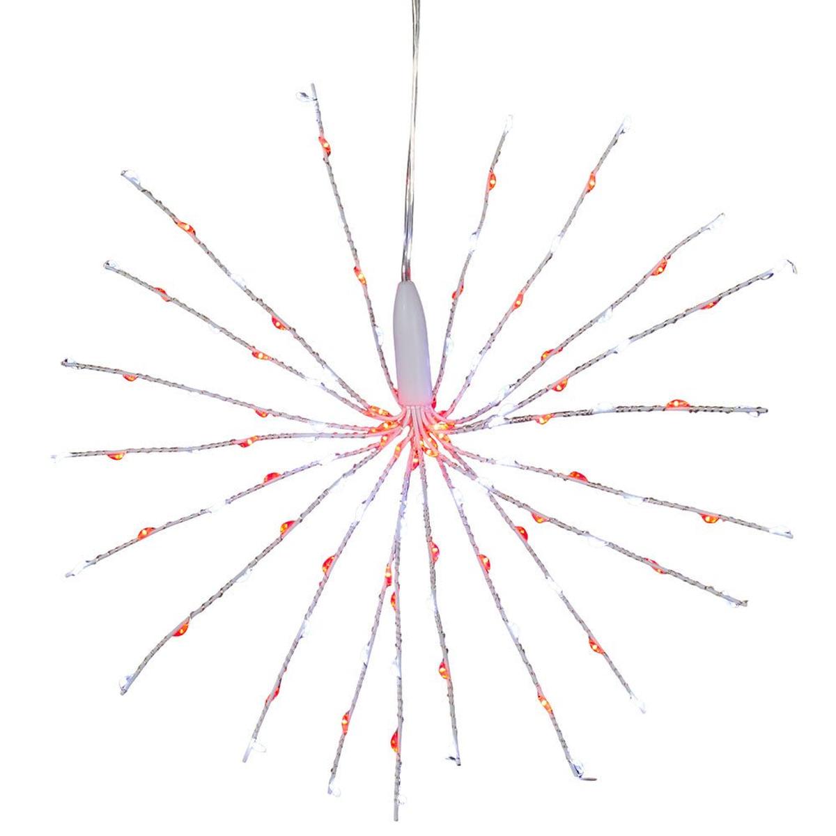 Shop For 11.8" 120 Light Red and Pure White Starburst at Michelle's aDOORable Creations