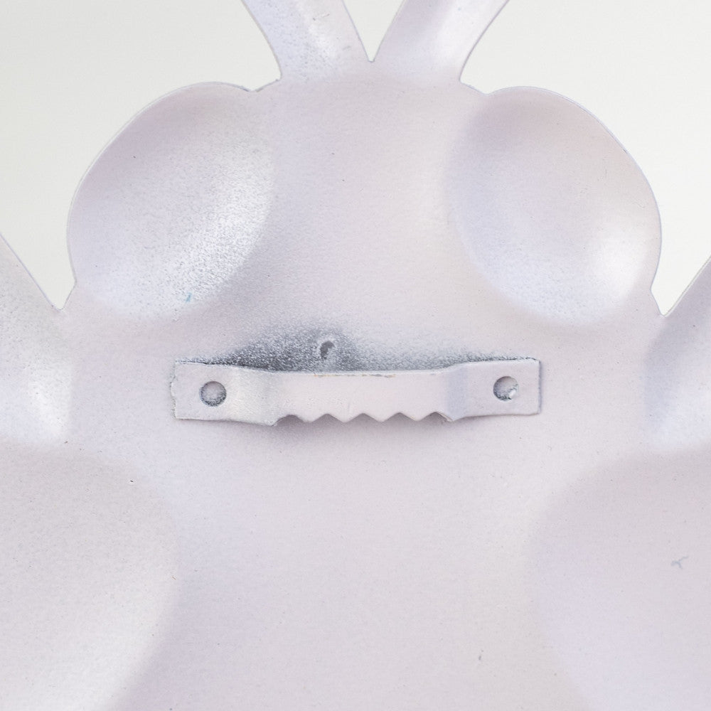 Shop For 12" Metal Embossed Bee Hanger: White at Michelle's aDOORable Creations