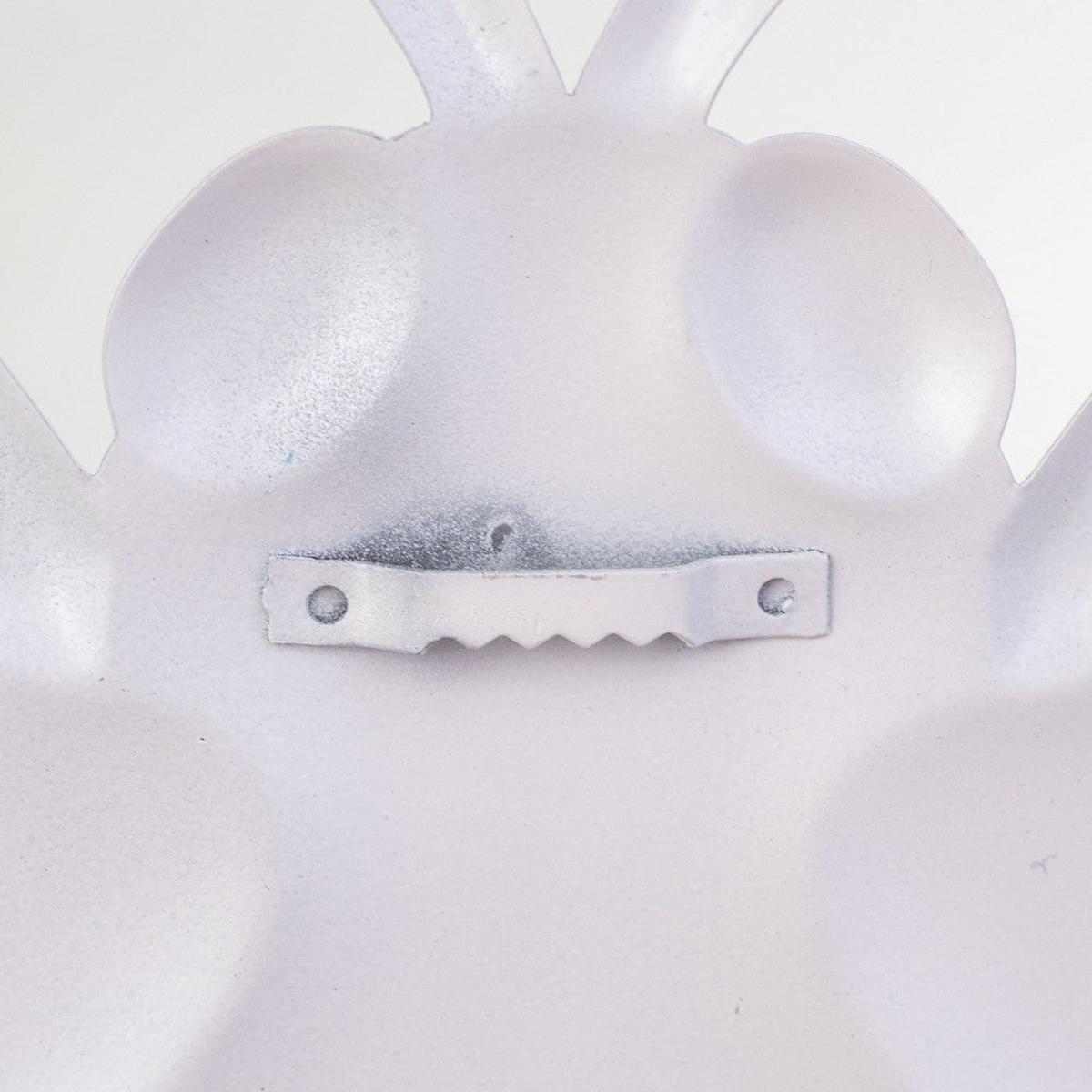 Shop For 12" Metal Embossed Bee Hanger: White at Michelle's aDOORable Creations