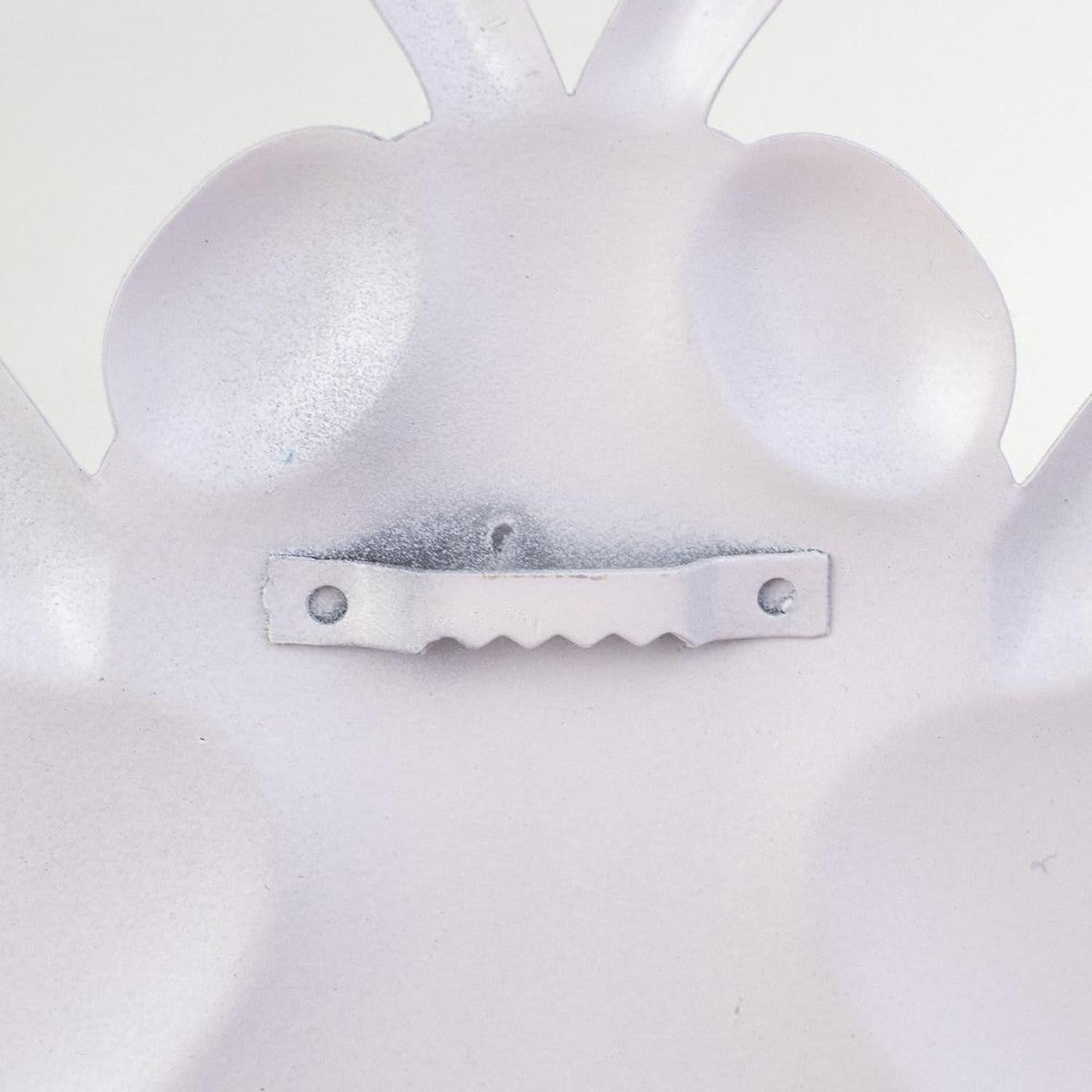 Shop For 12" Metal Embossed Bee Hanger: White at Michelle's aDOORable Creations