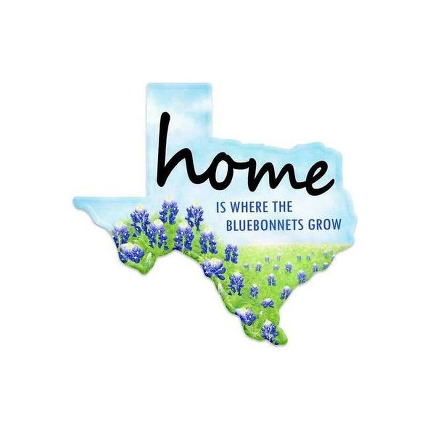 12" Metal Embossed Hanger: Texas Bluebonnets