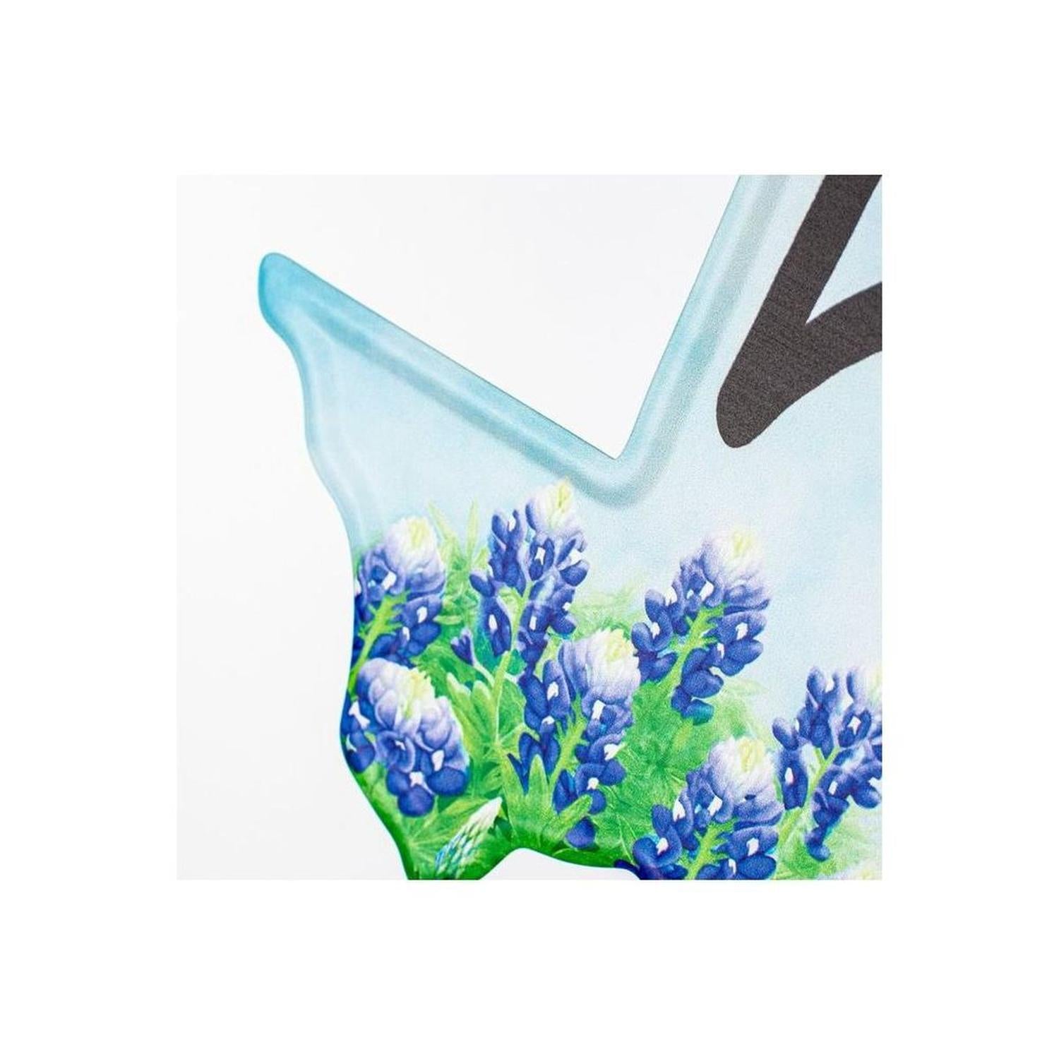 12" Metal Embossed Hanger: Texas Bluebonnets