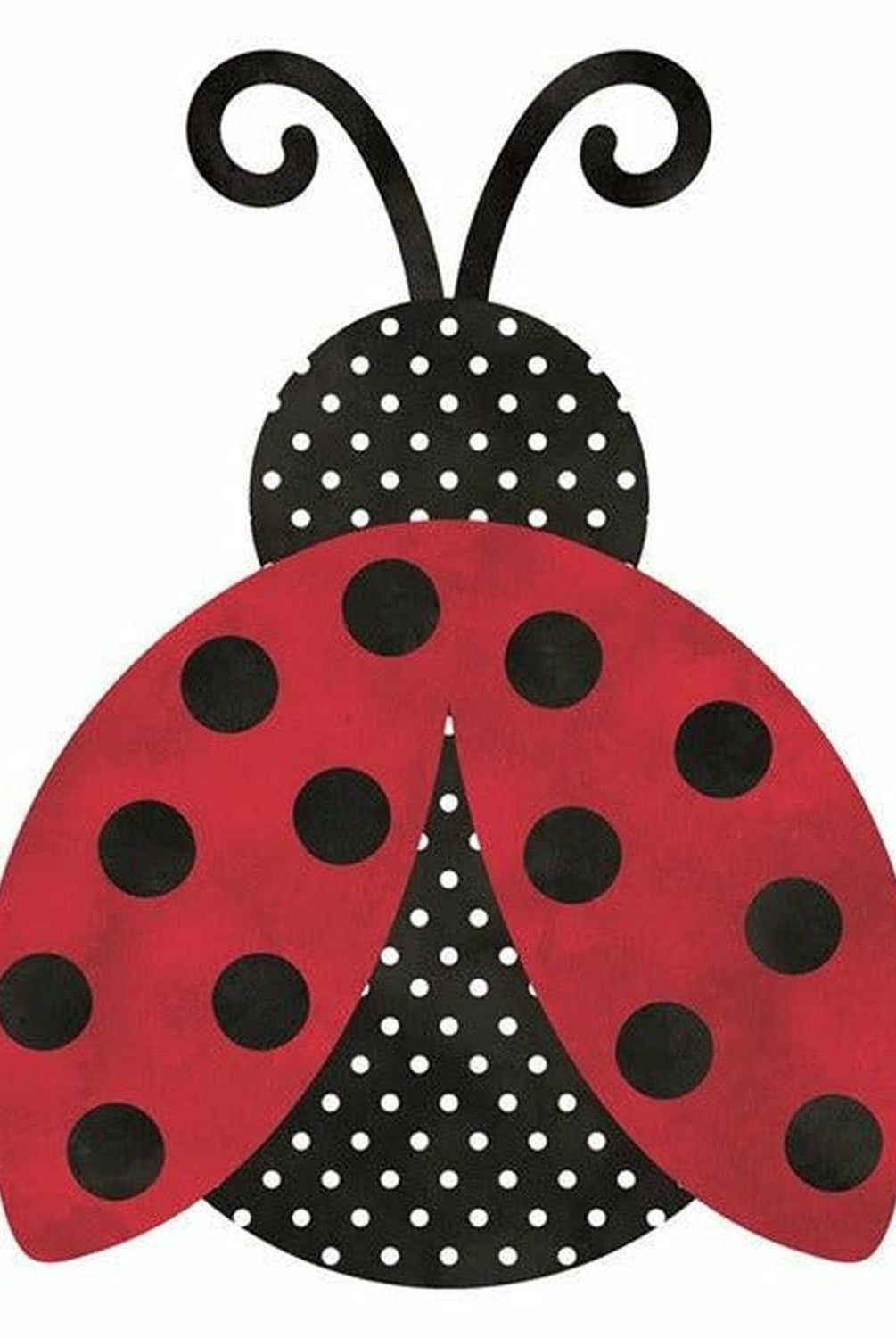 12" Metal Embossed Ladybug Hanger: Polka Dot/Solid