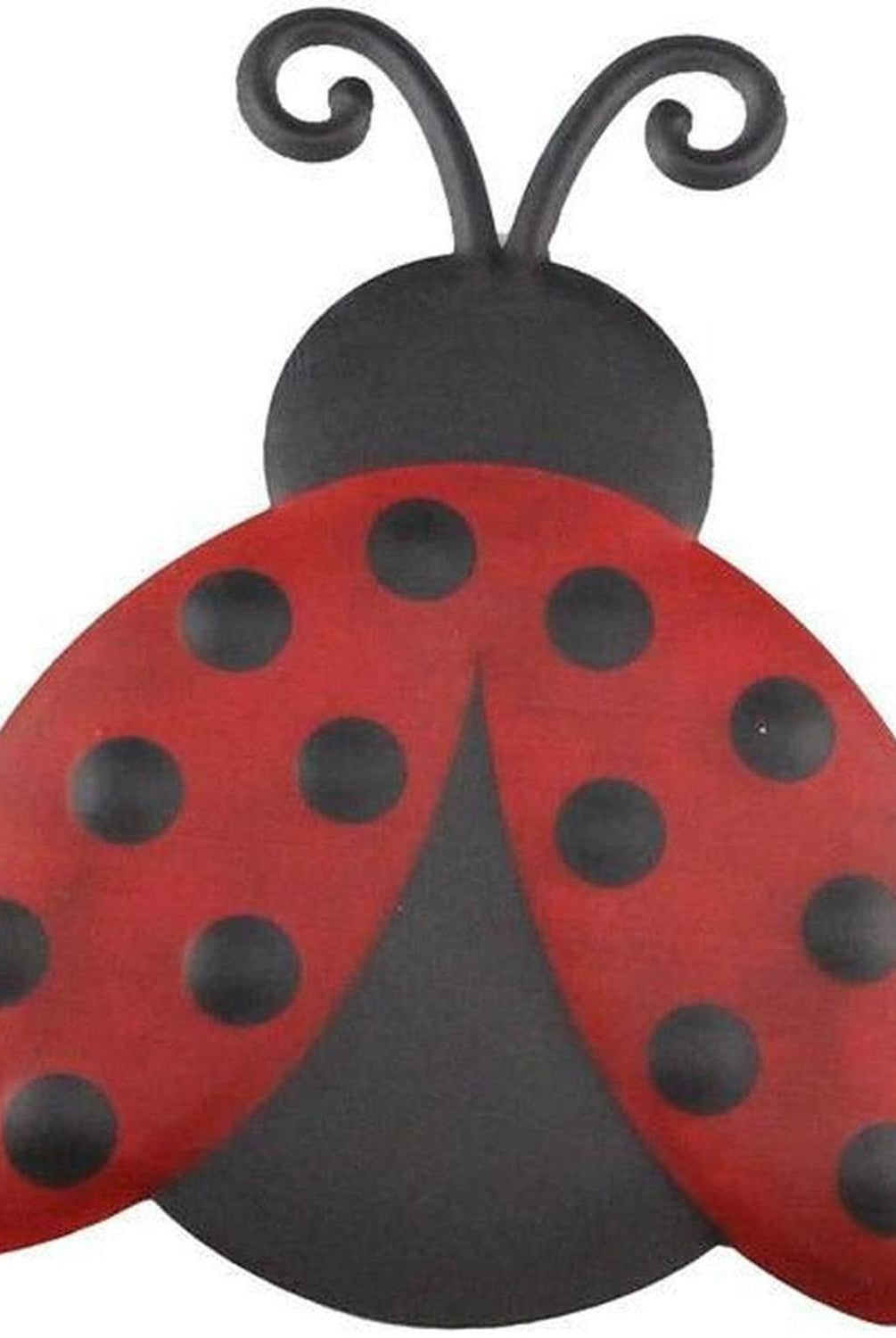 12" Metal Embossed Ladybug Hanger: Solid