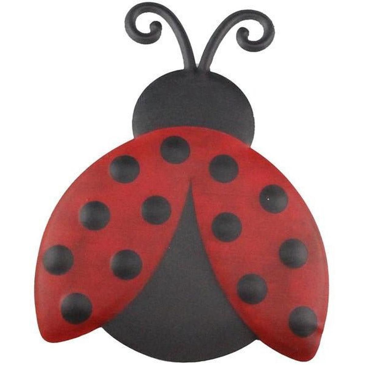 Shop For 12" Metal Embossed Ladybug Hanger: Solid at Michelle's aDOORable Creations