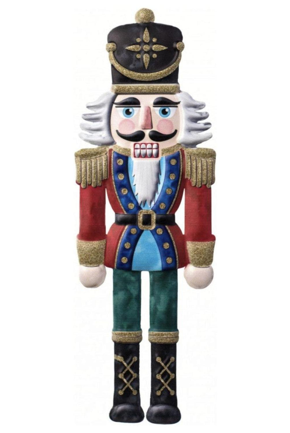 12" Metal Embossed Nutcracker