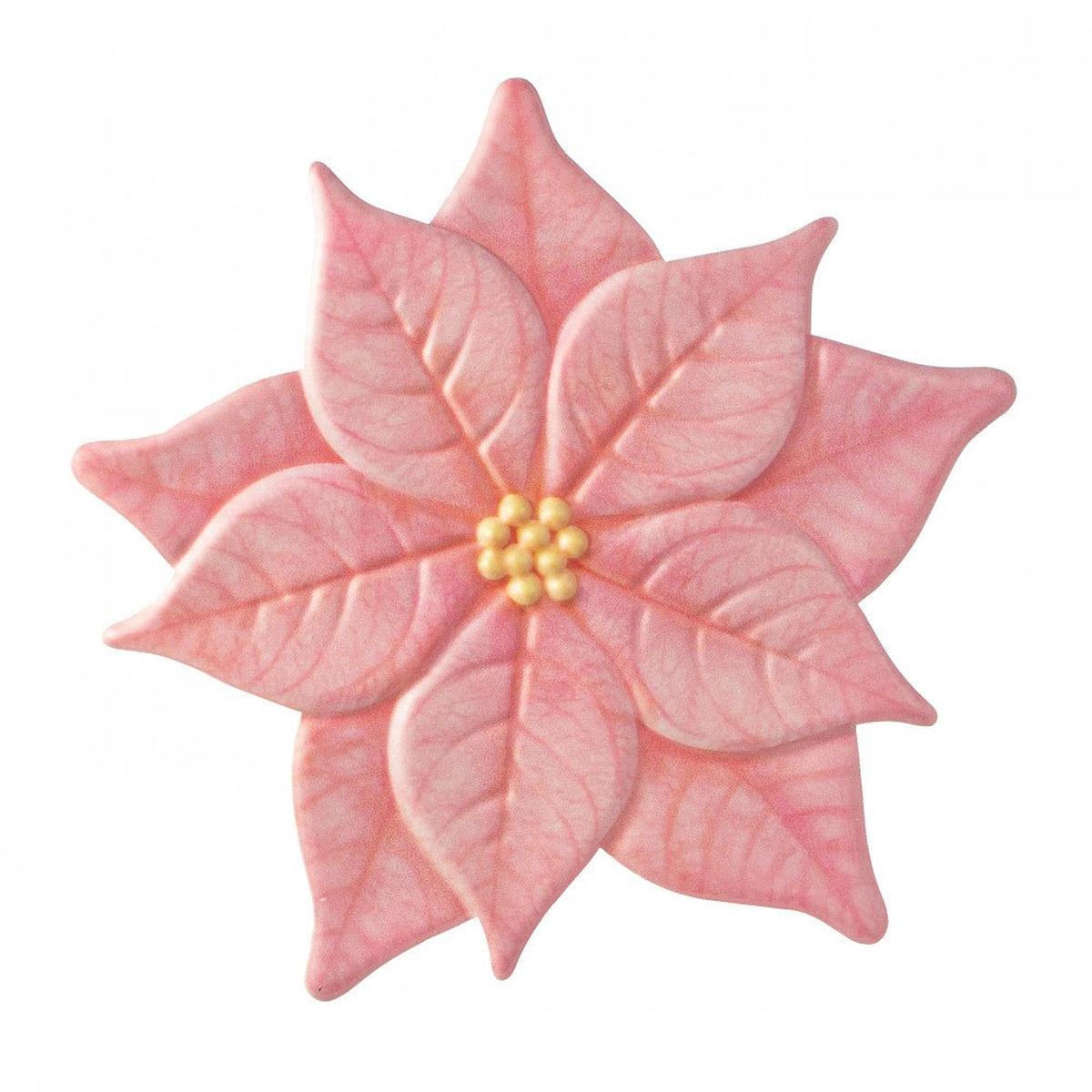 Shop For 12" Metal Embossed Poinsettia: Pink at Michelle's aDOORable Creations
