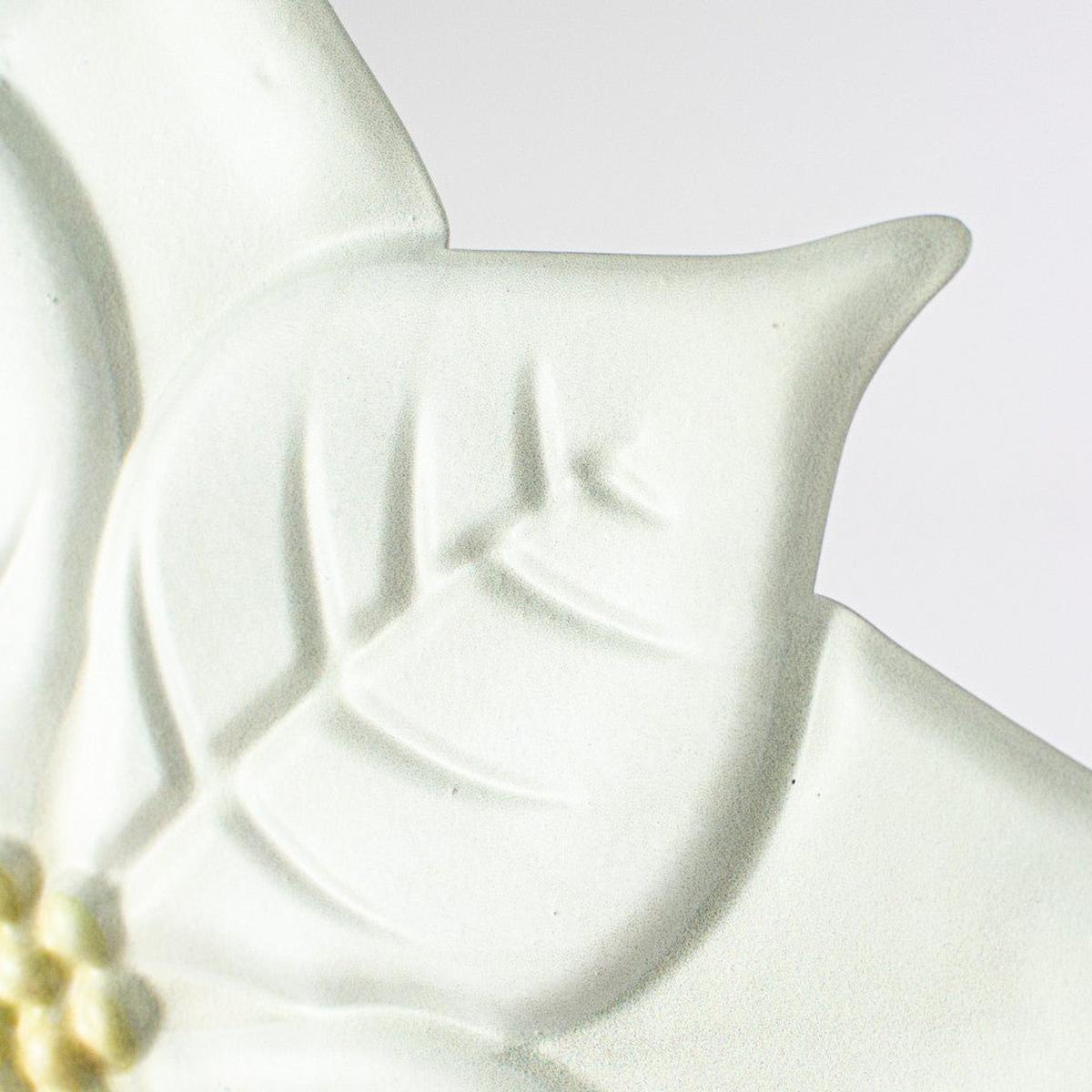 Shop For 12" Metal Embossed Poinsettia: White at Michelle's aDOORable Creations