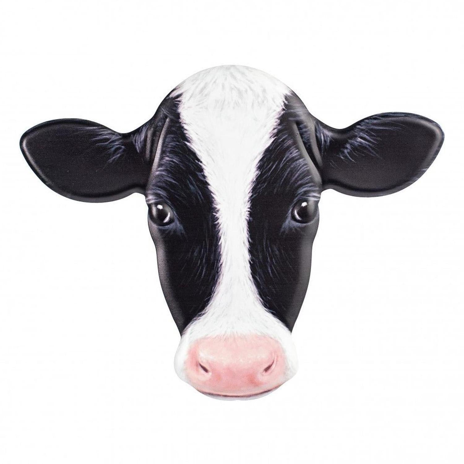 12" Metal Embossed Sign: Black Cow