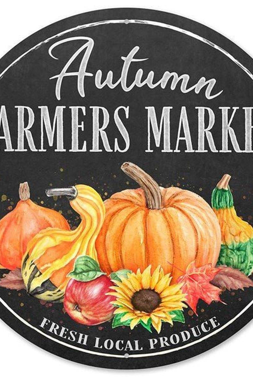 Shop For 12" Metal Farmer's Market Sign: Autumn at Michelle's aDOORable Creations
