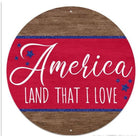 Shop For 12" Metal Sign: America Land I Love at Michelle's aDOORable Creations