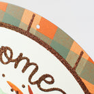 Shop For 12" Metal Sign: Glitter Welcome Pumpkins Sage at Michelle's aDOORable Creations