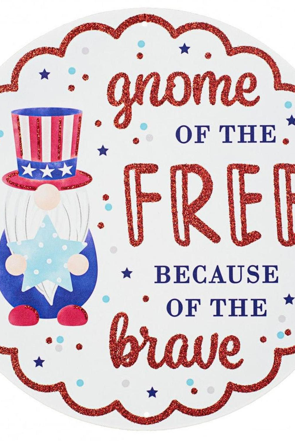 12" Metal Sign: Gnome of the Free