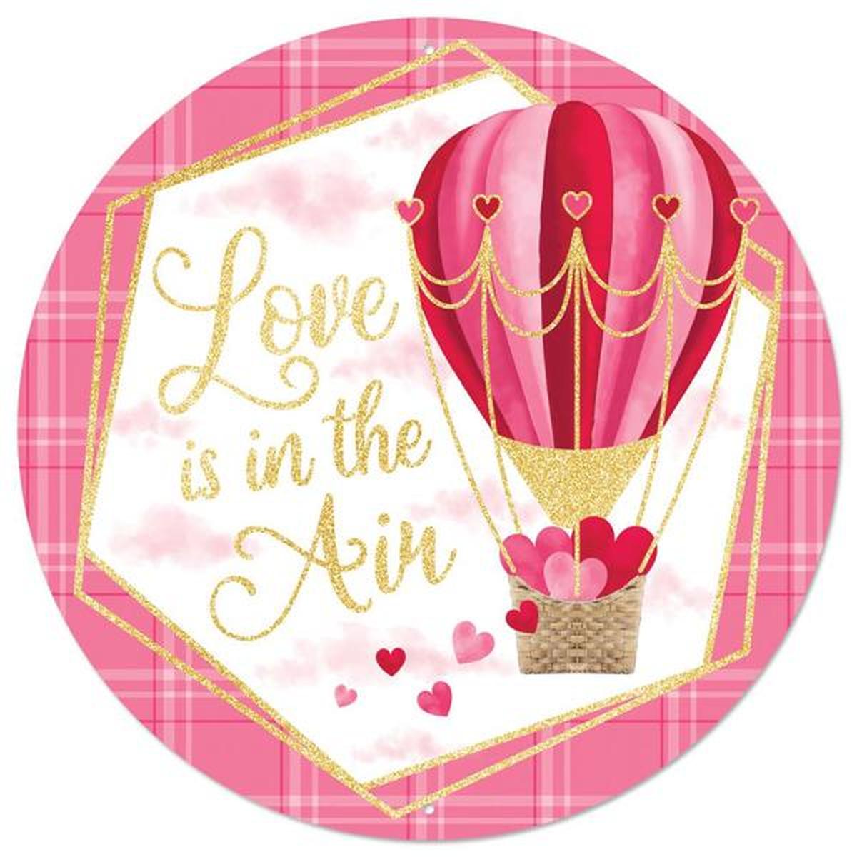 Shop For 12" Metal Sign: Love Is In The Air at Michelle's aDOORable Creations