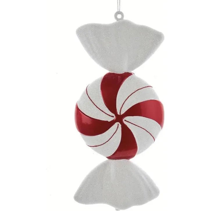 Shop For 12" Red and White Peppermint Candy Ornament at Michelle's aDOORable Creations