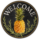 Shop For 12" Round Metal Sign: Welcome Pineapple at Michelle's aDOORable Creations