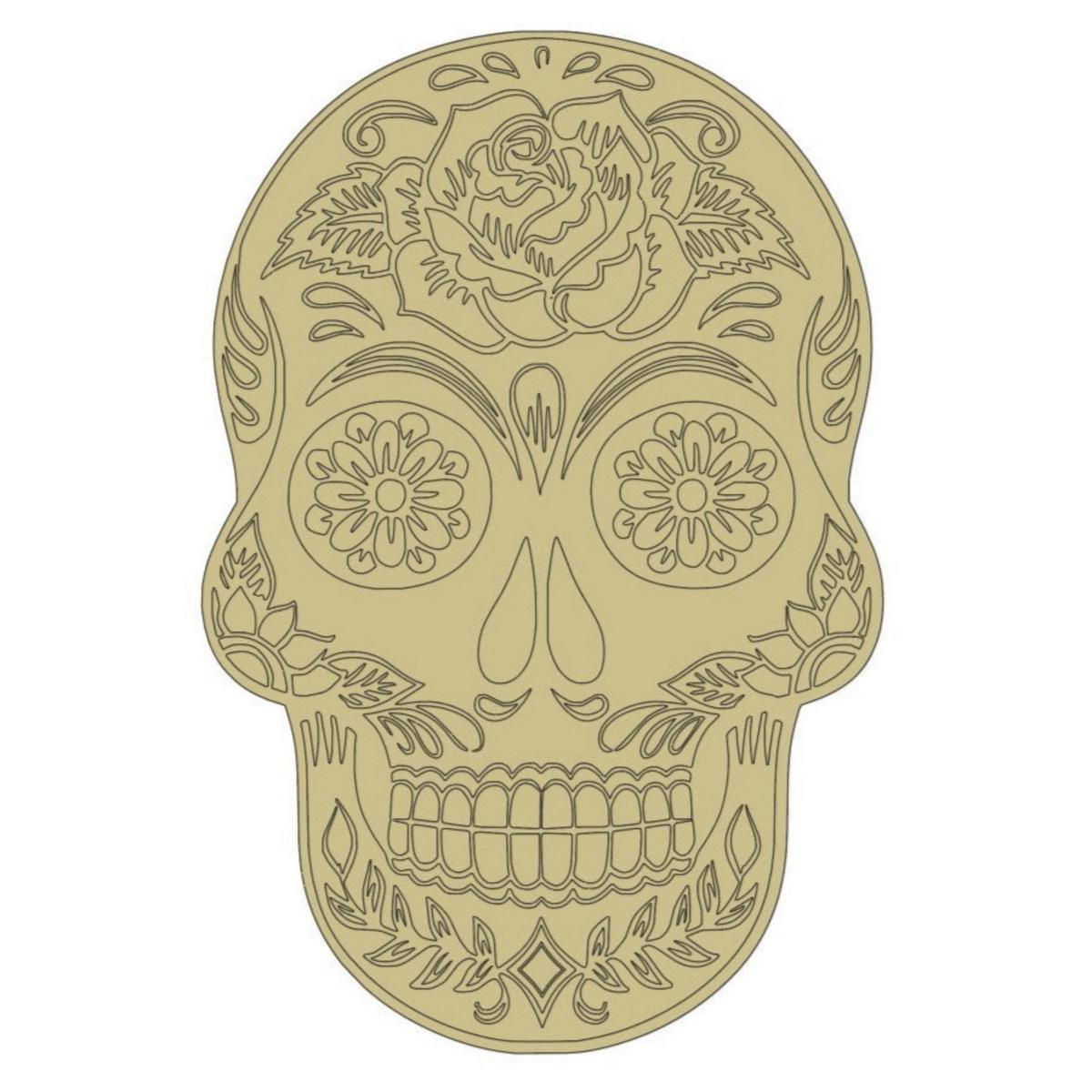 Shop For 12" Sugar Skull Wood Cutout - Unfinished Wood at Michelle's aDOORable Creations