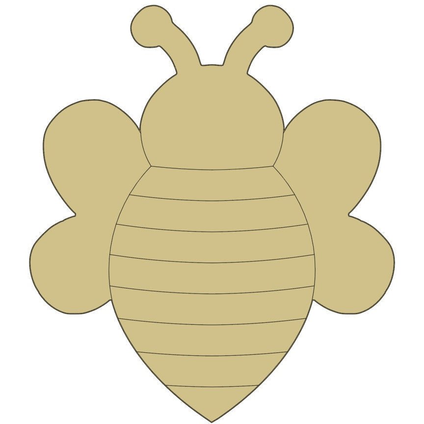 Shop For 12" Unpainted MDF Bumble Bee Wooden Cut Out at Michelle's aDOORable Creations