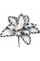 12" White Velvet Poinsettia Pick - Michelle's aDOORable Creations - Poinsettia