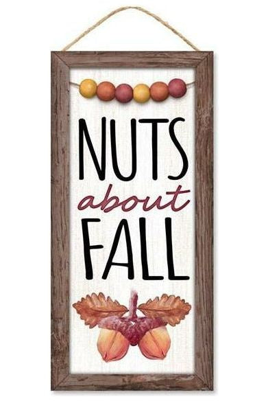 Shop For 12" Wood Sign: Nuts About Fall at Michelle's aDOORable Creations
