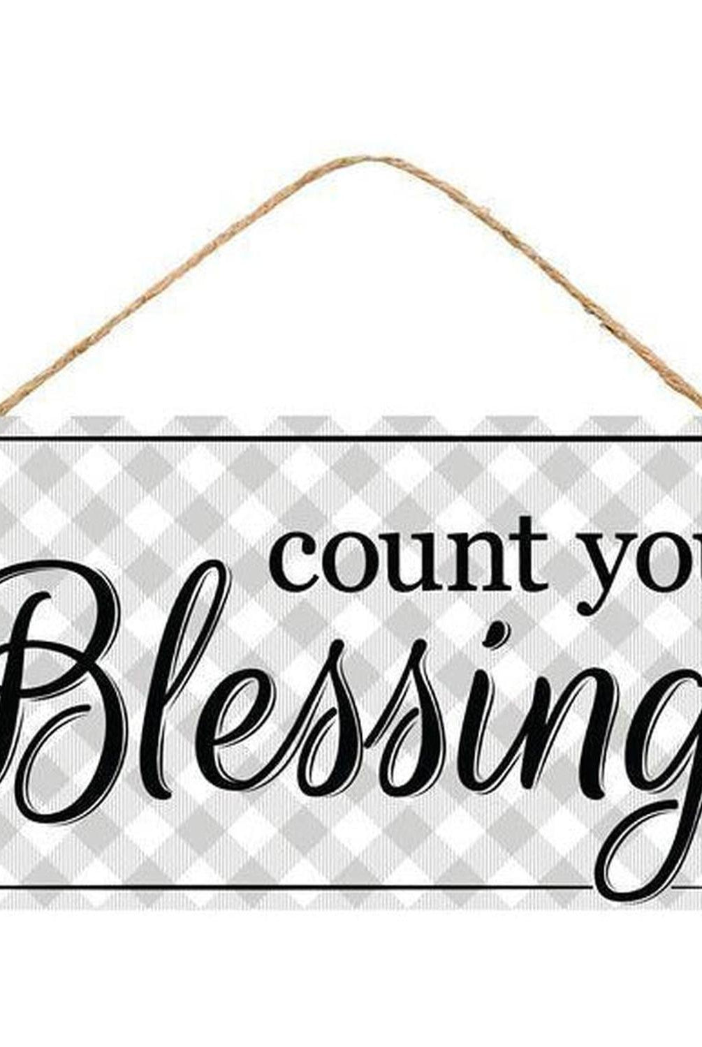 12" Wooden Sign: Count Your Blessings
