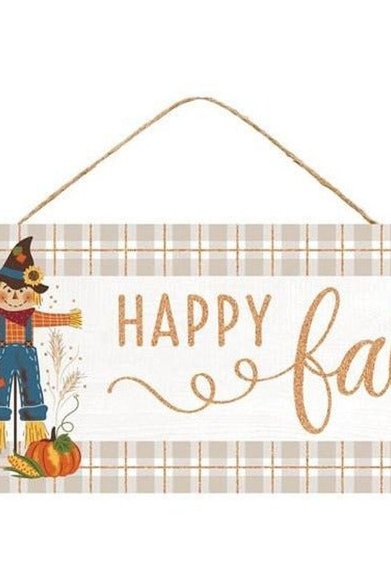 Shop For 12" Wooden Sign: Happy Fall Scarecrow at Michelle's aDOORable Creations