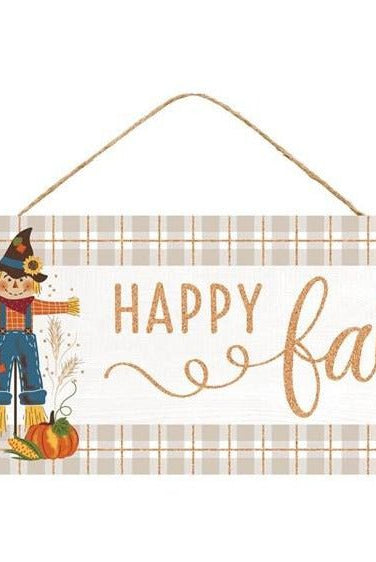 Shop For 12" Wooden Sign: Happy Fall Scarecrow at Michelle's aDOORable Creations