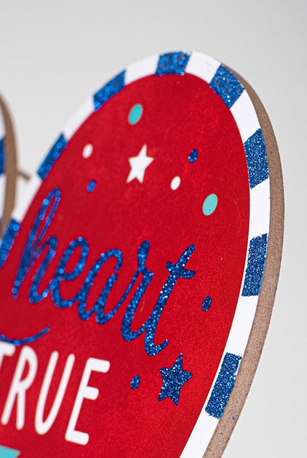 12" Wooden Sign: Heart Beats True