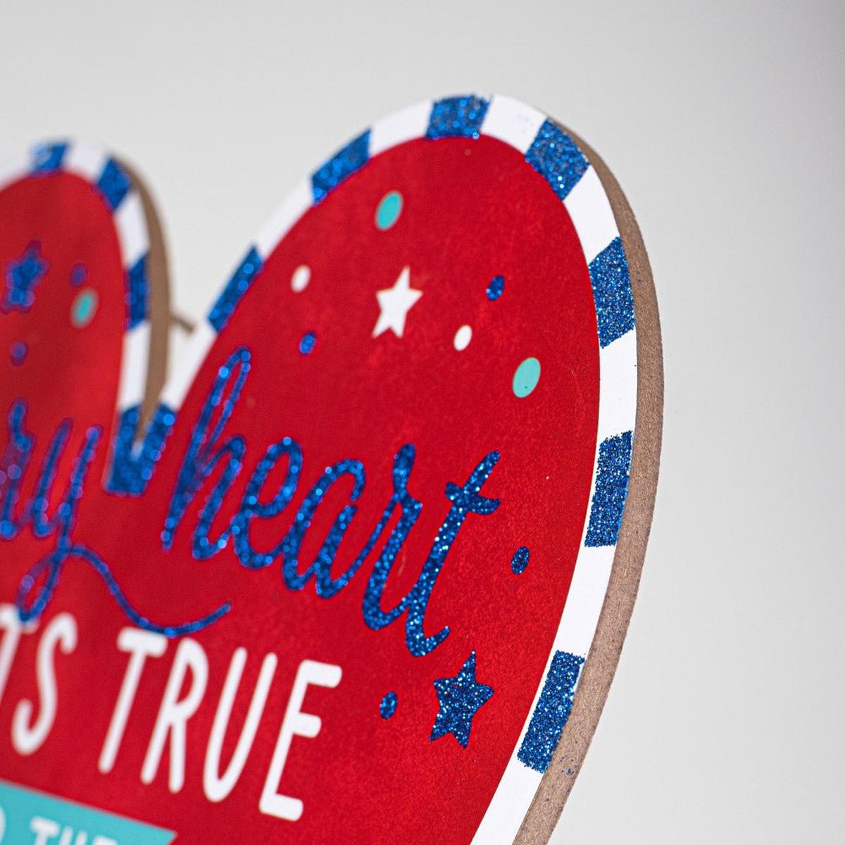 Shop For 12" Wooden Sign: Heart Beats True at Michelle's aDOORable Creations