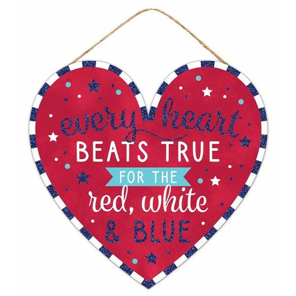 Shop For 12" Wooden Sign: Heart Beats True at Michelle's aDOORable Creations