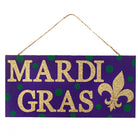 Shop For 12" Wooden Sign: Mardi Gras Fleur at Michelle's aDOORable Creations