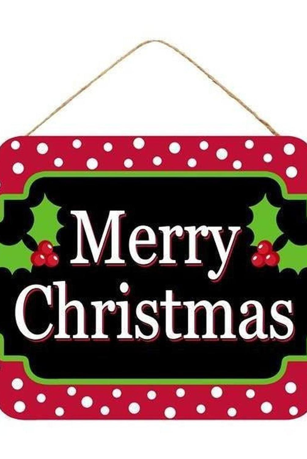 12" Wooden Sign: Merry Christmas